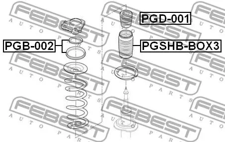 Febest PGB-002 Опорный подшипник амортизатора