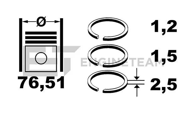 ET ENGINETEAM PM005700 Поршень