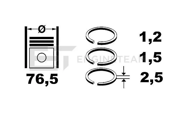 ET ENGINETEAM R1005400 Комплект поршневых колец
