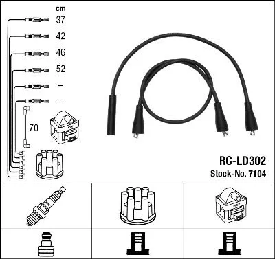 NGK 7104 Провода зажигания