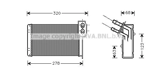 AVA QUALITY COOLING RT 6048 Радиатор печки