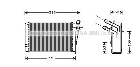 AVA QUALITY COOLING RT 6228 Радіатор печі