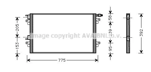 AVA QUALITY COOLING RTA 5280 Радіатор кондиціонера