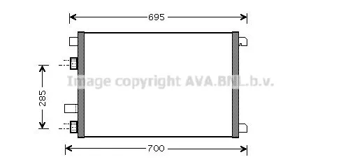 AVA QUALITY COOLING RTA5305 Радиатор кондиционера