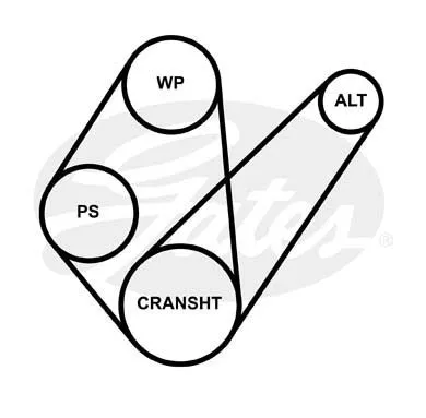 GATES 4PK845 Ремень генератора