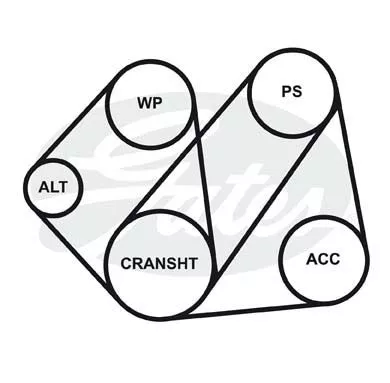 GATES 4PK890 Ремень генератора