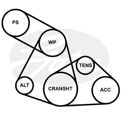 GATES 4PK845 Ремень генератора