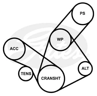 GATES 4PK845 Ремень генератора