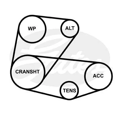 GATES 4PK913 Ремінь генератора