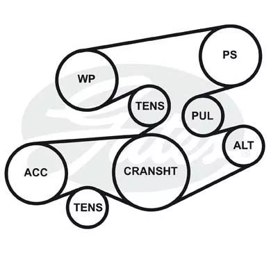 GATES 5PK838 Ремень генератора