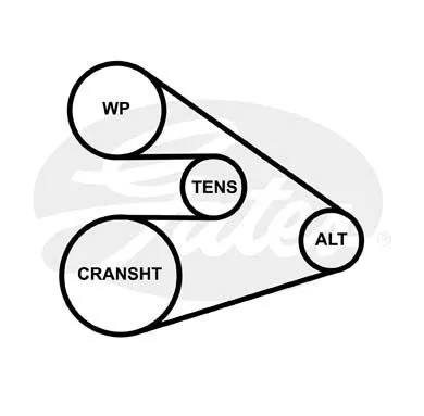 GATES 6PK1245 Ремень генератора