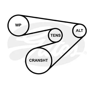 GATES 6PK1463 Ремень генератора