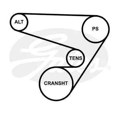 GATES 6PK1463 Ремень генератора