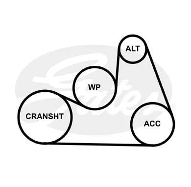 GATES 6PK843 Ремень генератора