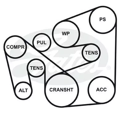 GATES 6PK1873 Ремінь генератора