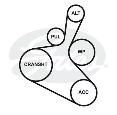 GATES 6PK1138 Ремень генератора