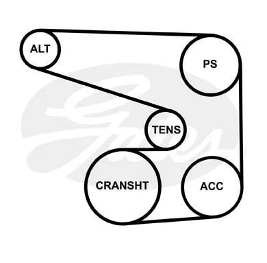 GATES 6PK1873 Ремінь генератора
