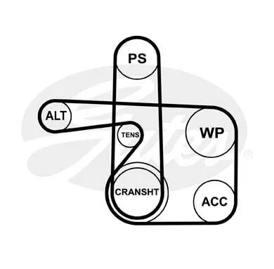 GATES 6PK1320 Ремінь генератора