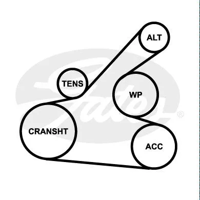GATES 6PK1210 Ремень генератора