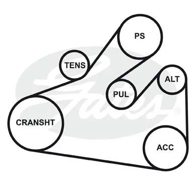 GATES 6PK1745 Ремень генератора