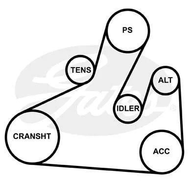 GATES 6PK1745 Ремень генератора