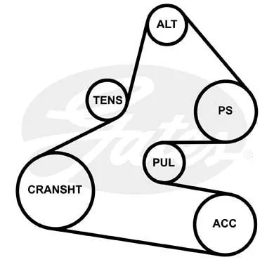 GATES 6PK1573 Ремень генератора