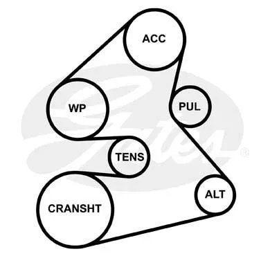GATES 6PK1605 Ремень генератора