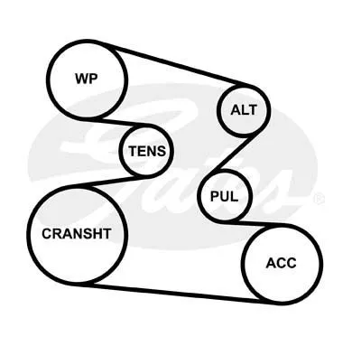 GATES 6PK1873 Ремінь генератора