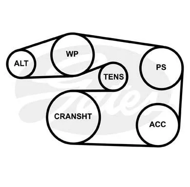 GATES 6PK1980 Ремінь генератора