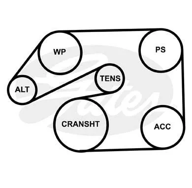 GATES 6PK2083 Ремень генератора