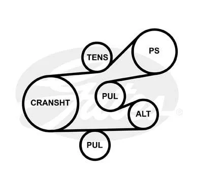 GATES 6PK1438 Ремень генератора
