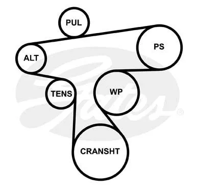 GATES 6PK2083 Ремень генератора