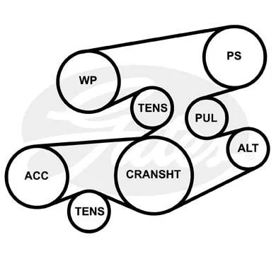 GATES 6PK2083 Ремень генератора