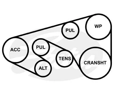 GATES 5PK1750 Ремень генератора