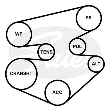 GATES 6PK2100 Ремінь генератора