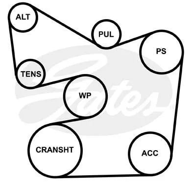 GATES 6PK2100 Ремінь генератора