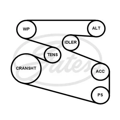 GATES 6PK1780 Ремень генератора
