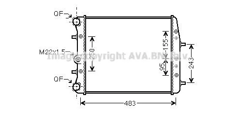 AVA QUALITY COOLING SAA 2005 Радіатор охолодження двигуна