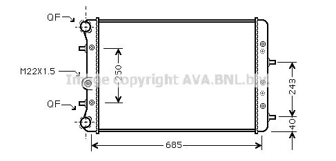 AVA QUALITY COOLING SAA 2006 Радиатор охлаждения двигателя