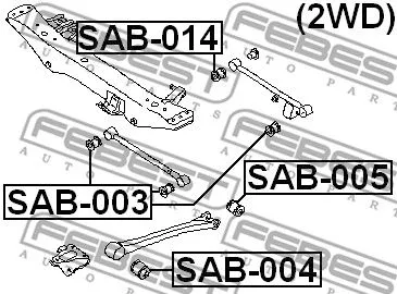Febest SAB-003 Сайлентблок рычага