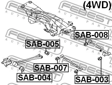 Febest SAB-007 Сайлентблок рычага