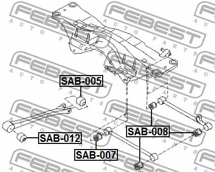 Febest SAB-012 Сайлентблок рычага