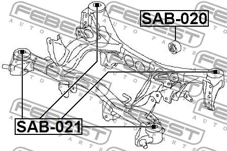Febest SAB-021 Сайлентблок задней балки