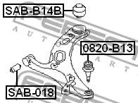 Febest SAB-B14B Сайлентблок рычага