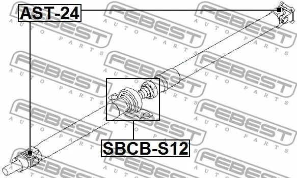 Febest SBCB-S12 Подвесной подшипник
