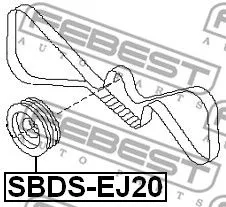 Febest SBDS-EJ20 Шкив генератора