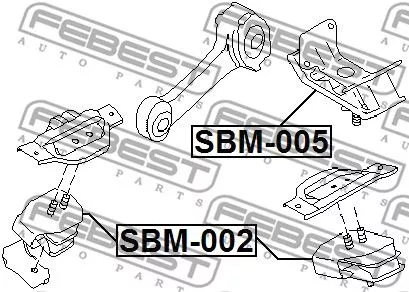 Febest SBM-005 Подушка двигуна