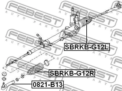 Febest SBRKB-G12L Пильник рульової рейки