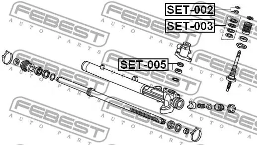 Febest SET-005 Ремкомплект рулевой рейки