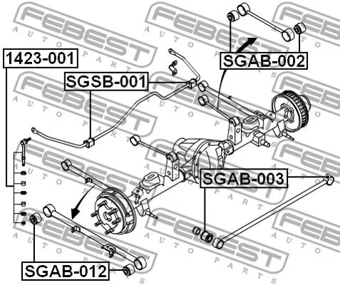 Febest SGAB-012 Сайлентблок ричагу